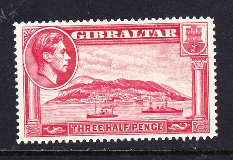 GIBRALTAR  Scott # 109   the 1 1/2 D carmine rose   MINT LH     FREE SHIPPING Cover
