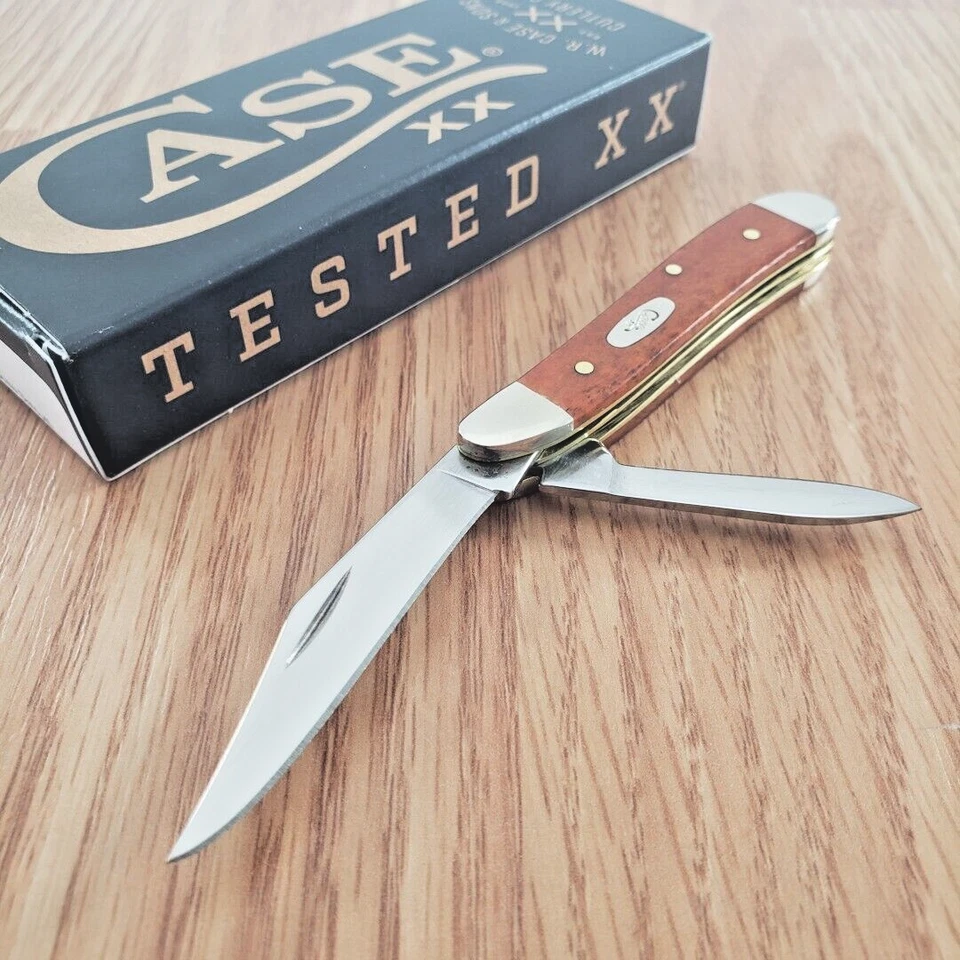 Case WR XX Pocket Knife Chestnut Brown Smooth Bone Peanut 6220SS 28702