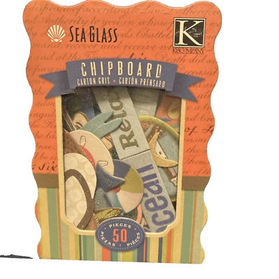 K&Company VIDRIO MARINO PALABRAS Y FORMAS Chip Box 50 PIEZAS - NUEVO Foto 1 de 2