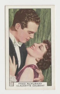 Claudette Colbert & Fred MacMurray 1935 Gallaher Film Partners Tabakkarte #2 - Bild 1 von 2