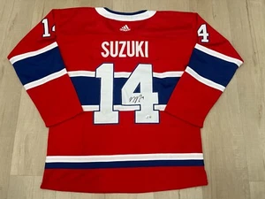 CAMISETA DE NICK SUZUKI FIRMADA A MANO MONTREAL CANADIENSES CERTIFICADO DE AUTENTICIDAD BECKETT BAS - Imagen 1 de 4