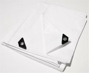 8' x 8' White Heavy Duty 12 mil Tarp Patio Party Tent Swap Meet Booth Canopy - Picture 1 of 1