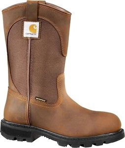 Stivali donna Carhartt punta di sicurezza Wellington pelle marrone CWP1250 taglia 9,5M - Foto 1 di 1
