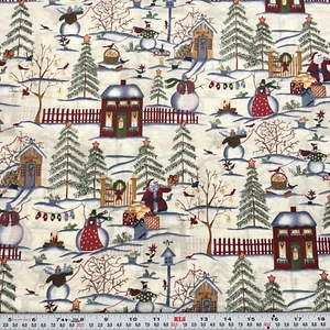 Vintage SnowFolk Collection 2001 Carol Endres Spectrix Cotton by the HALF YARD - Picture 1 of 2