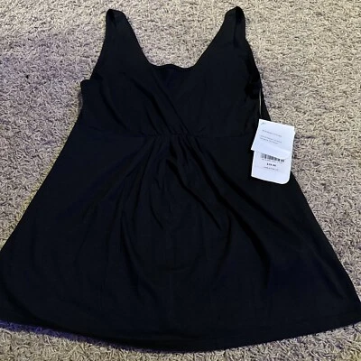 NWT Fabletics Womens X-Small Black V Neck Reversible Tank Top Sleeveless - Image 1 of 4