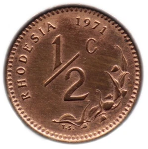 1/2 CENT 1971 RHODESIE / RHODESIA - Picture 1 of 2
