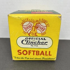 Vintage J. DeBeers & Son Double Header Official Clincher Softball F12 Sealed Box - Picture 1 of 9