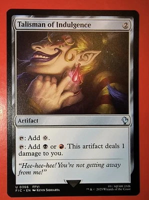 MTG, MAGIC: TALISMAN OF INDULGENCE, FIC, UNCOMMON,  0366 - NM - REGULAR  - Image 1 of 2