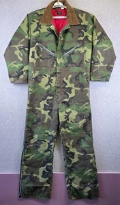 Vintage Liberty Coveralls Men XLT Camo Heavy Quilted Insulated Workwear Overalls - Picture 1 of 20