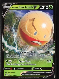 Hisuian Electrode V SWSH294 Sword & Shield Black Star Promo Pokemon Card - Picture 1 of 2
