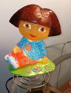 Vintage 2000s Dora the Explorer Kids Lamp Rubber Beaded Night Light Table Works - Picture 1 of 10