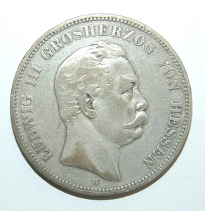 5 Mark Kaiserreich Ludwig III von Hessen 1876 H Silber - Münze - Bild 1 von 4