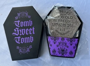 Disney Parks Coasters Haunted Mansion "Tomb Sweet Tomb" Set of 4 - Picture 1 of 6