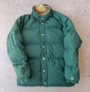 Vintage Gerry Jacket Size Medium 60s Green Goose Down Puffer Coat Ski Wear - Picture 1 of 20
