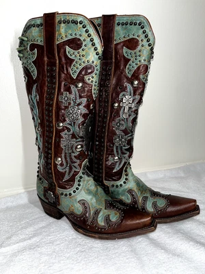 AMMUNITION 靴子 - 棕色/绿松石 - Double D Ranchwear — 第 1/4 张图片