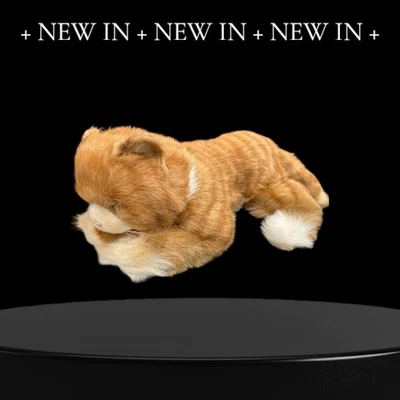 Avanti Applause Cat Plush Stuffed Orange Striped Tabby Sleeping 14" - Image 1 of 4