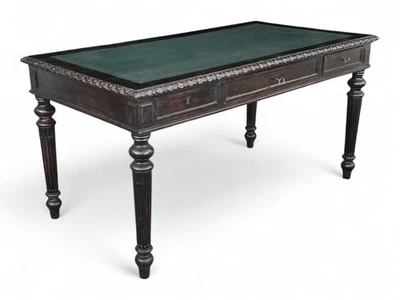 Antiguo escritorio neoclásico francés del siglo XIX - estilo Luis XVI, tallado Foto 1 de 4