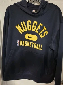 Nike Authentics NBA Denver On Court Logo Hoodie mens Sweatshirt LARGE - Picture 1 of 7