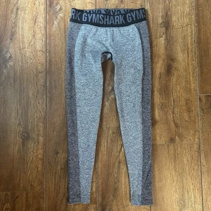 GymShark Heather Gray Pull On Stretch Gym Lifting Active Leggings Women's S - Picture 1 of 11