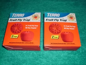 TERRO FRUIT FLY TRAP Indoor (2-count) 2 Packs TOTAL OF 4 TRAPS - Picture 1 of 3