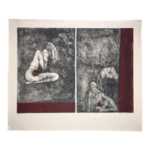 UNLESERLICHE SIGNATUR. Gravur. Kolographie. Zeitgenössische Kunst. - Bild 1 von 7