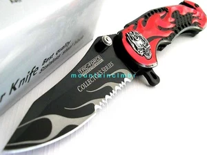 Tac Force DISCONTINUED Flame RED Chopper Rescue Assisted Opening Knife G736RDF - Picture 1 of 4