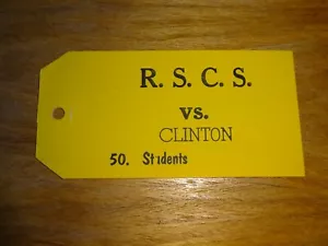 Boleto de juego de fútbol americano de la escuela secundaria Richfield Springs vs. Clinton, Nueva York de colección - Imagen 1 de 2