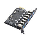 7 Ports PCI-E auf USB 3.0 HUB PCI Express Erweiterungsadapter 5 Gbps 5 Gbps Karte b