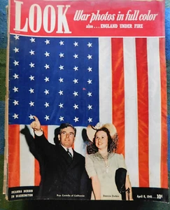 LOOK MAGAZINE April 14 1941 Hemingway Bombs fall on England Deanna Durbin in DC - Imagen 1 de 2