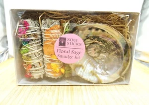 Rainbow with Yellow Floral Sage Smudge Kit - Picture 1 of 9