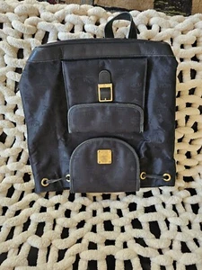 Authentic MCM Vintage Black Leather Quilted Drawstring Bucket Bag - Picture 1 of 10