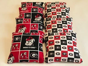 8 CORNHOLE BOHNENSACK MAISLOCH GEORGIA BULLDOGGEN BAGGO HECKGATE WERFEN - Bild 1 von 1
