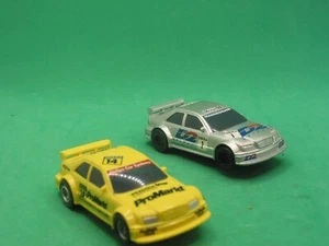SCALEXTRIC MICRO ESCALA 1/64 PAR DE JUEGOS MERCEDES EXCELENTE SIN CAJA - Imagen 1 de 3