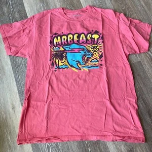 MrBeast Airbrush Paradise Rot Größe L Herren Hemd Youtuber Merch - Bild 1 von 4