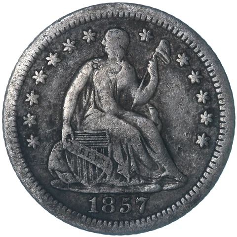 1857 O Seated Liberty Half Dime 90% Silver Fine FN See Pics U666 Cover