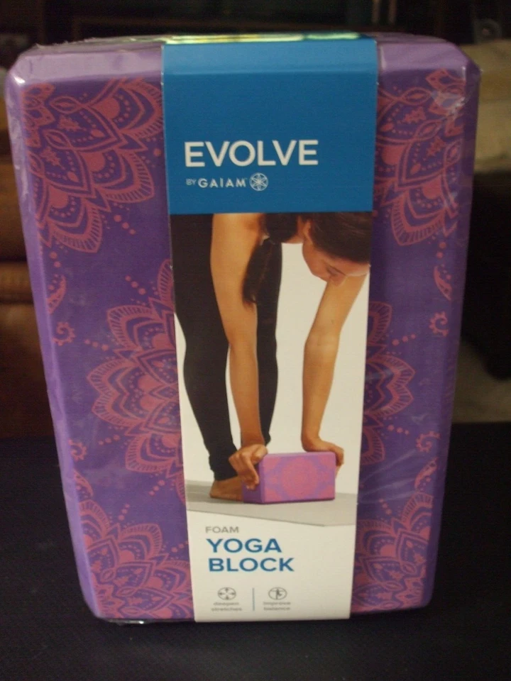 Evolve by Gaiam Foam Yoga Block Purple 9x6x4 Improves Balance