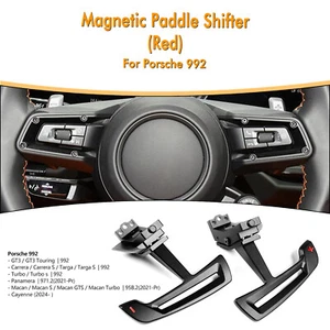 Steering Magnetic Paddle Shifter For Porsche 992 GT3 Carrera Turbo Black Red B - Bild 1 von 13