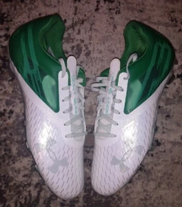 Men's Under Armour 3023190-300 UA Blur Lux  Football Cleats Shoe Size 13.5 Green - Picture 1 of 3