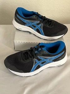 ASICS GEL CONTEND 7 Men’s Size 9 SALES SAMPLE 1011B040 Black Blue White NEW - Picture 1 of 7
