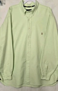 Ralph Lauren camicia elegante uomo vestibilità classica verde manica lunga XXL 2XL TTG - Foto 1 di 7