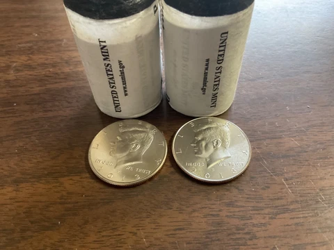 2013 P  & D KENNEDY  UNC+ HALF DOLLARS  from U.S MINT ROLLS Cover