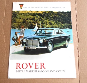 Rover 3-Litre Saloon & Coupe original colour sales brochure - Picture 1 of 5