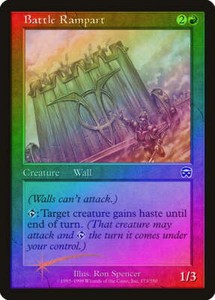 Battle Rampart FOIL Mercadian Masques HEAVILY PLD Red Common MAGIC CARD ABUGames
