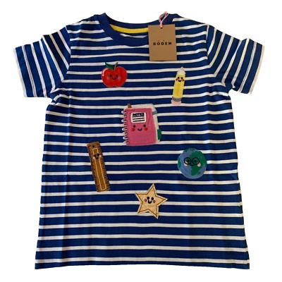 Очаровательная рубашка с коротким рукавом MINI BODEN «АППЛИКАЦИЯ». 4-5 лет. Отличная идея подарка! - Изображение 1 из 4