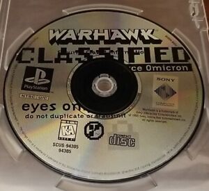 Sony PlayStation 1 PS1 Disc Only TESTED Warhawk Classified / Black
