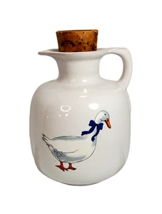 Vintage Frankoma Pitcher Jug #833 with Cork/Goose Decal - Picture 1 of 7