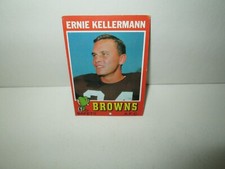 ERNIE KELLERMANN 1971 FOOTBALL CARD Topps #7 Vintage CLEVELAND BROWNS DB Exc