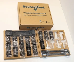 Bouncyband Original Bouncy Bands for Elementary School Chairs Black Pack Of 7 - Picture 1 of 5