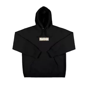 Burberry x Supreme hoodie Sweatshirt Burberry Box Logo Hooded black XL - Picture 1 of 8