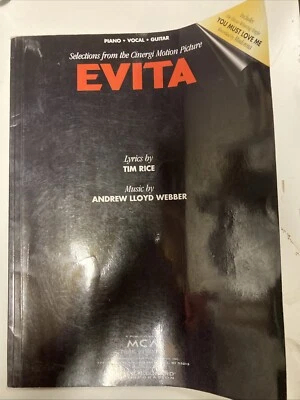 Evita Piano Vocal Guitar Music Book Hal Leonard HL00120077 - Image 1 of 3